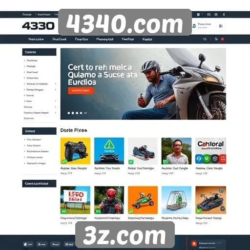 Interface do usuário do site 4340.com revisada