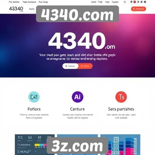 Características da interface do site 4340.com