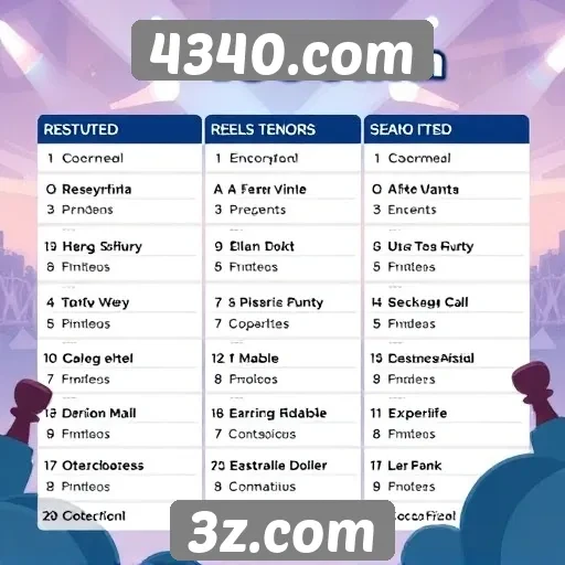 Eventos e torneios programados para 4340.com